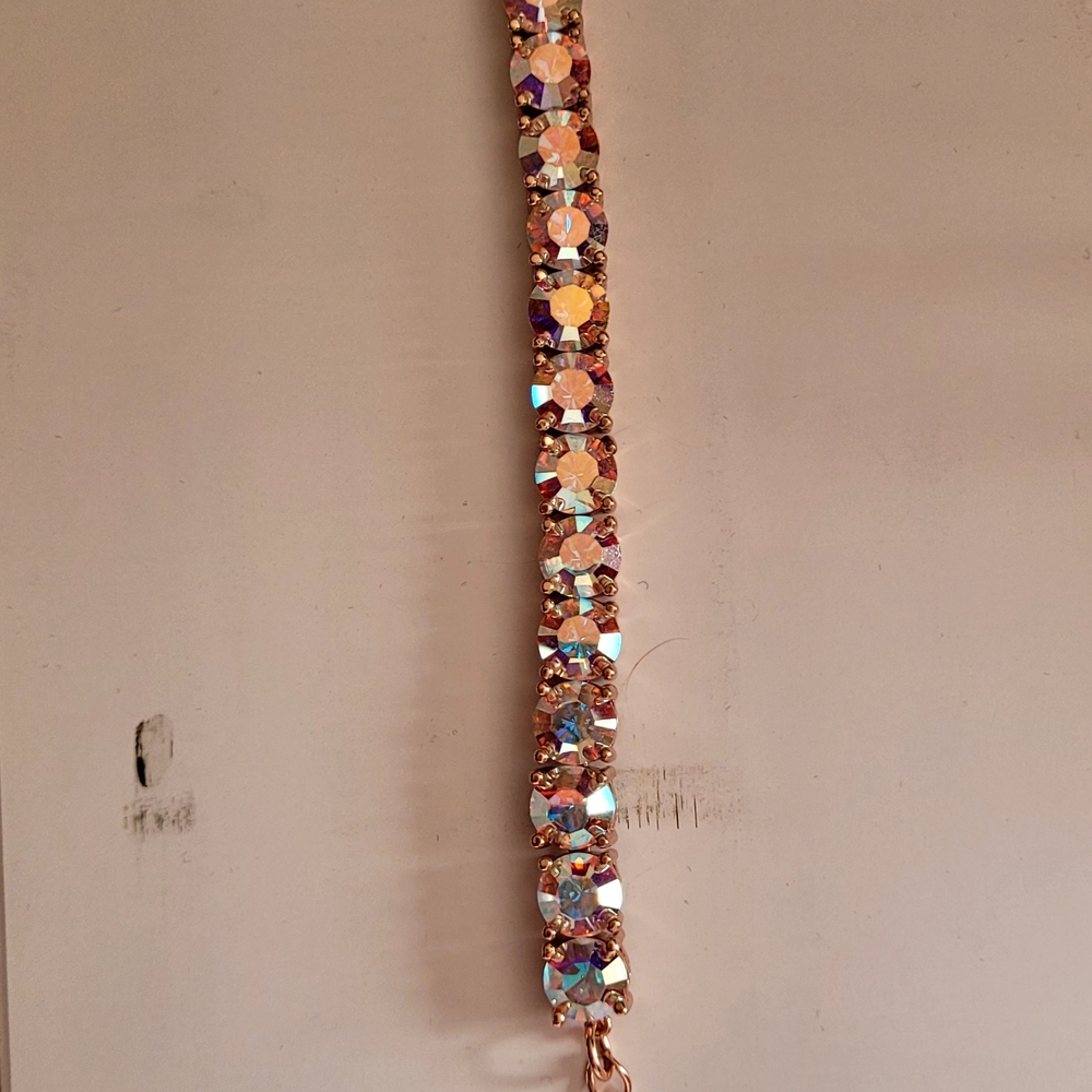 Park Lane Aurora Borealis Crystal Bracelet in Rose Gold